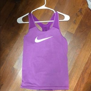 PURPLE NIKE PRO TANK TOP